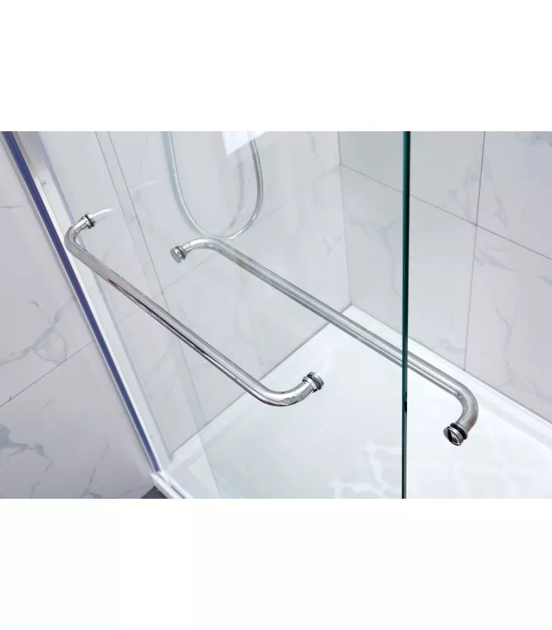 Chrome By-Passing Doors Frameless Wall To Wall Shower Screen Chrome By-Passing Doors Frameless Wall To Wall Shower Screen