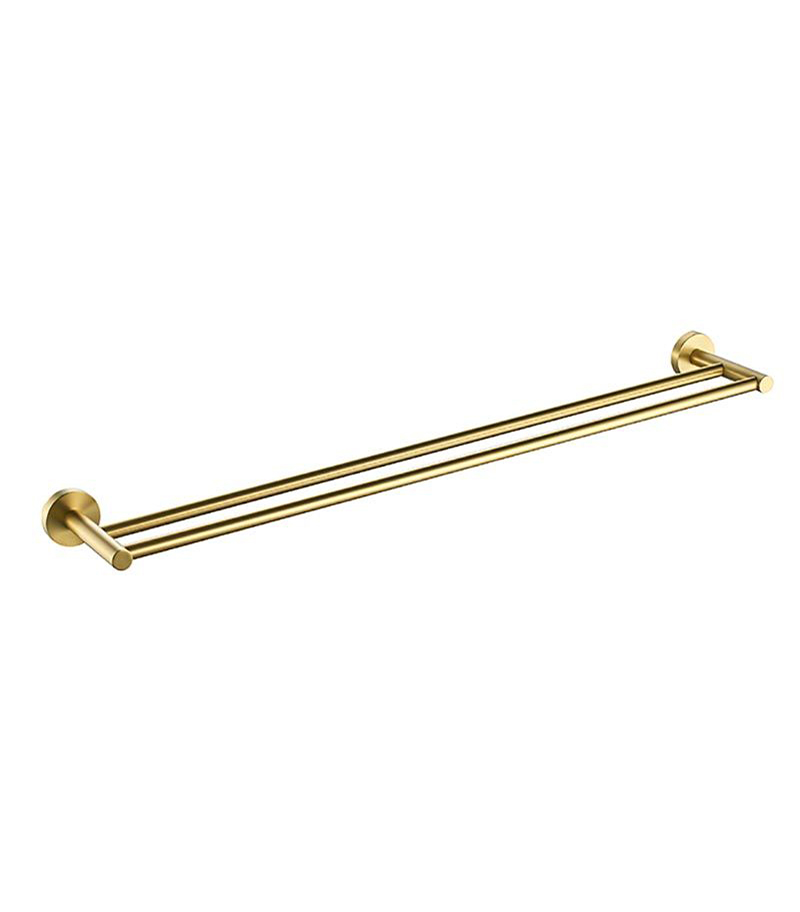 Opus Brushed Gold Double Towel Rail 600mm