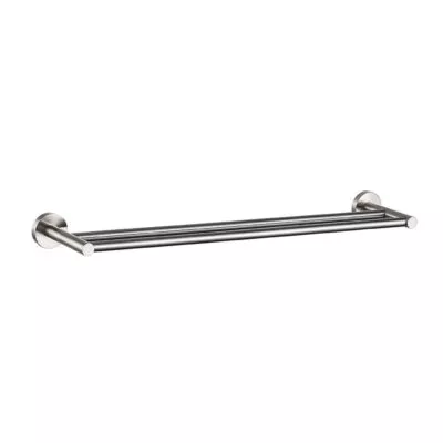 Opus Double Towel Rail - Brushed Nickel