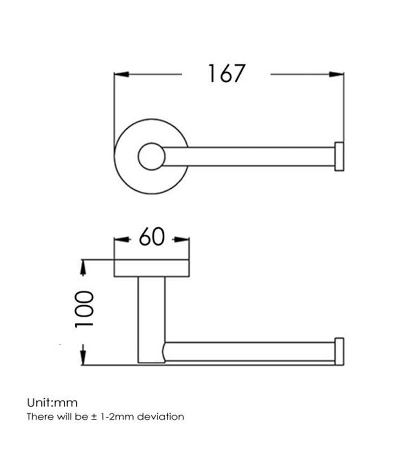Specification For Pentro Toilet Roll Holder (Bar)