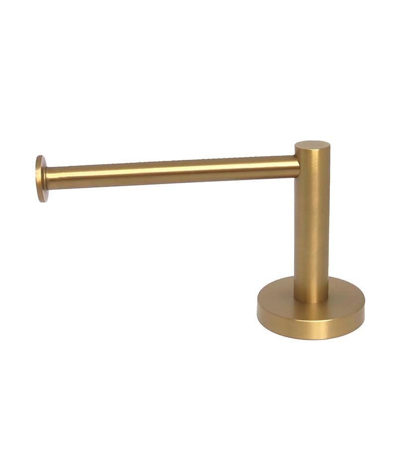 Pentro Brushed Yellow Gold Toilet Roll Holder (Bar)