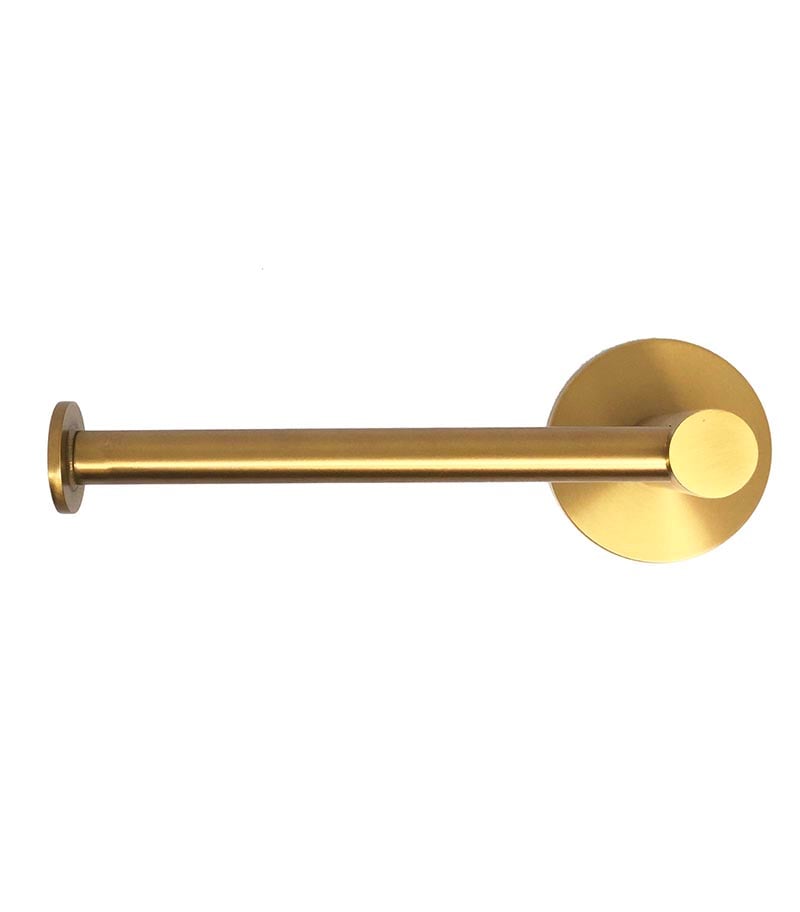 Pentro Brushed Yellow Gold Toilet Roll Holder (Bar)