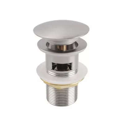 Aqua 32/40mm Mushroom Basin Pop Up Waste With Overflow - Brushed Nickel