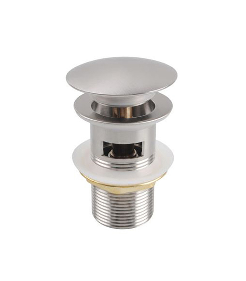 Aqua 32/40mm Mushroom Basin Pop Up Waste With Overflow - Brushed Nickel