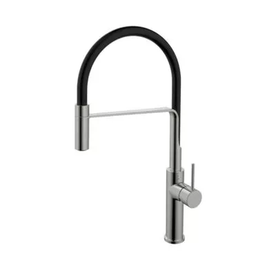 IKON Hali Multifunctional Brushed Nickel Sink Mixer