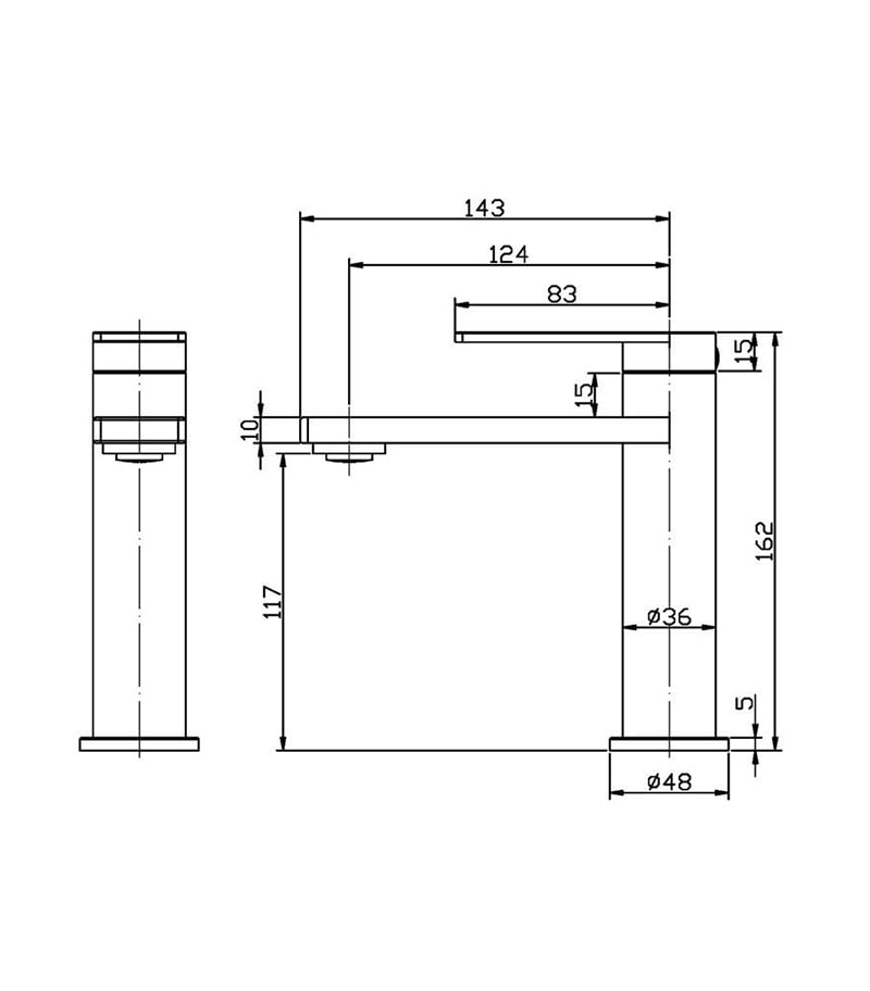 Specification For Ruki Basin Mixer
