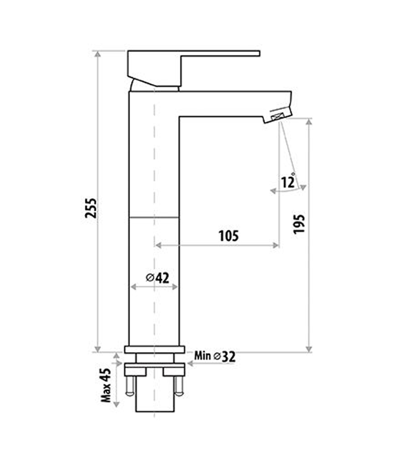 Specification For Loui High Rise Basin Mixer