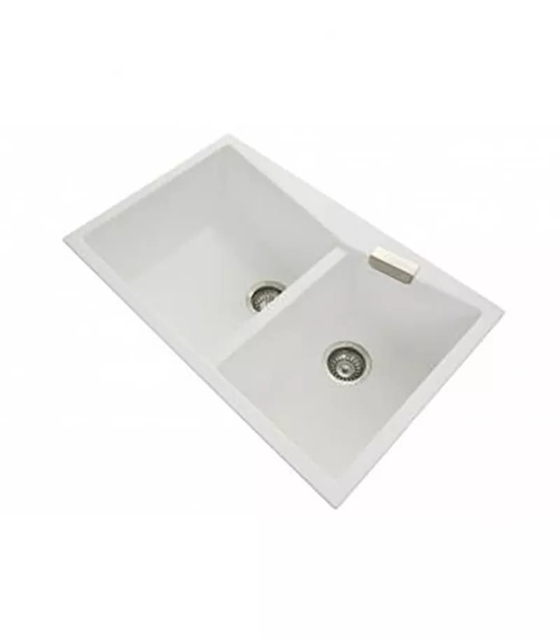 Carysil 800mm White Double Bowls Granite Top/Flush Mount Kitchen Sink TWM 3220W Carysil 800mm White Double Bowls Granite Top/Flush Mount Kitchen Sink TWM 3220W