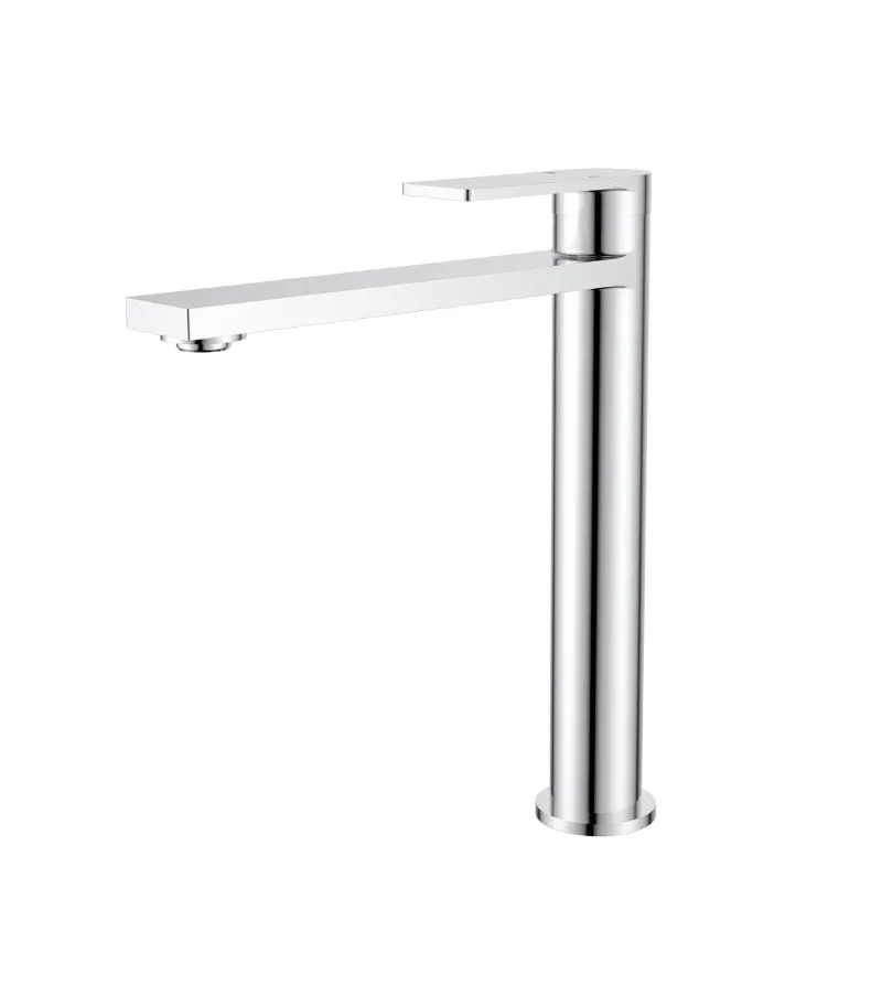 Ruki Brass Tall Basin Mixer - Chrome