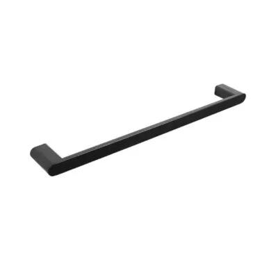 Dove II Stainless Steel Single Towel Rail - Matt Black