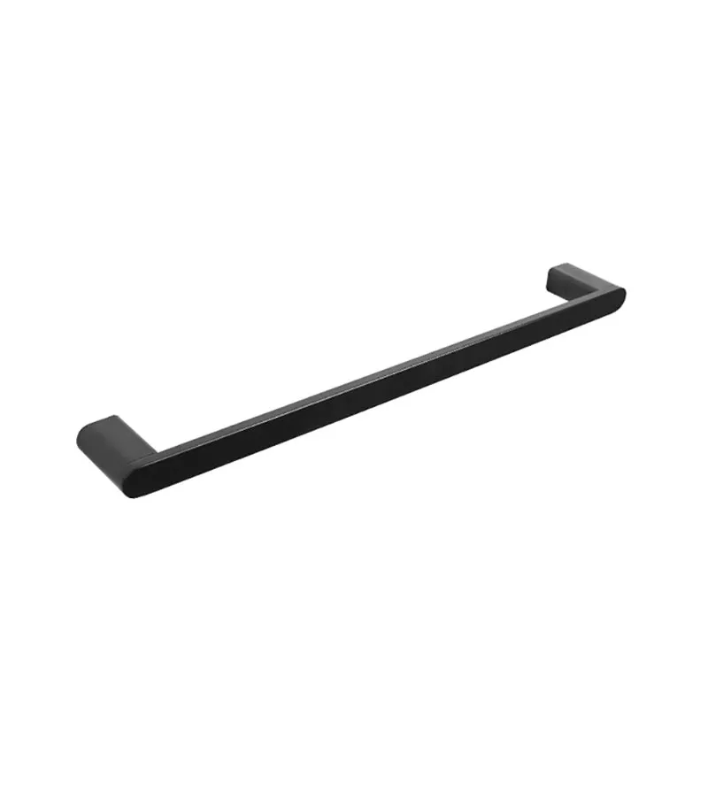 Dove II Stainless Steel Single Towel Rail - Matt Black