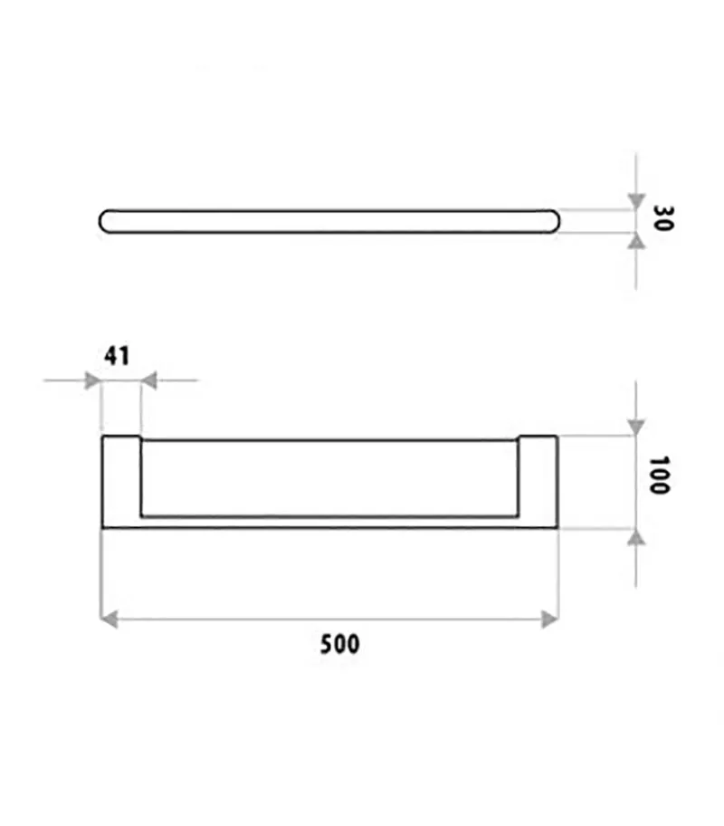 Dove II Stainless Steel Metal Shelf 500mm Specification