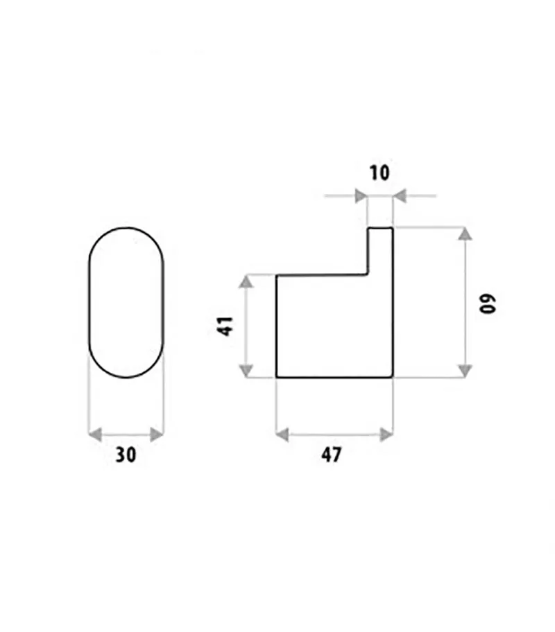 Dove II Stainless Steel Robe Hook Specification