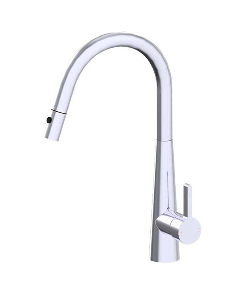 Opus Lux Chrome Gooseneck Pull Out Sink Mixer
