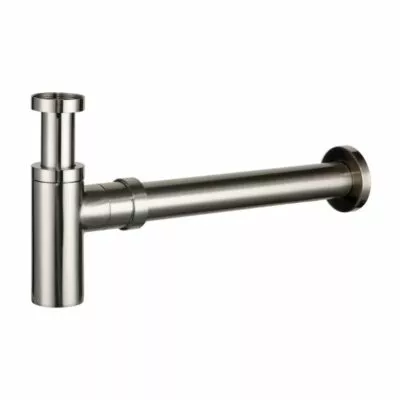 Reno Round Bottle Trap 40mm - Brushed Nickel