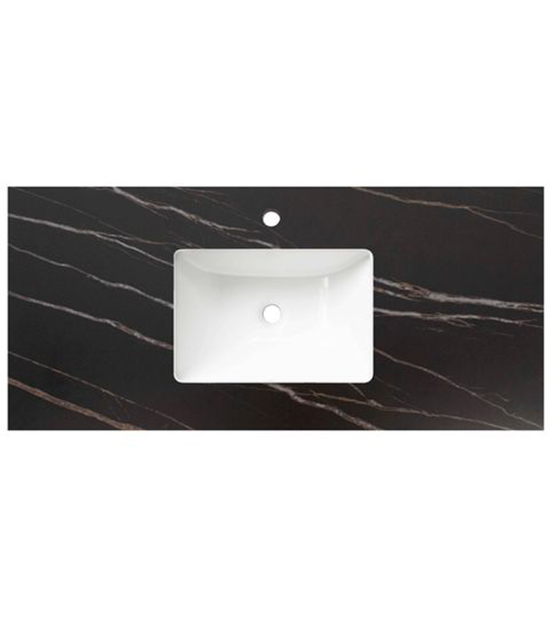 Rock Plate Stone 1200mm Undermount Empire Black Vanity Top 15mm Thickness