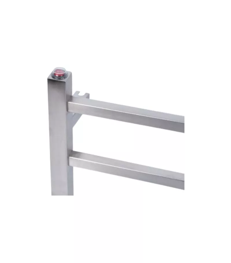 Aqua Square Heated Towel Rack 6 Bars - Brushed Nickel Bottom Aqua Square Heated Towel Rack 6 Bars - Brushed Nickel Bottom