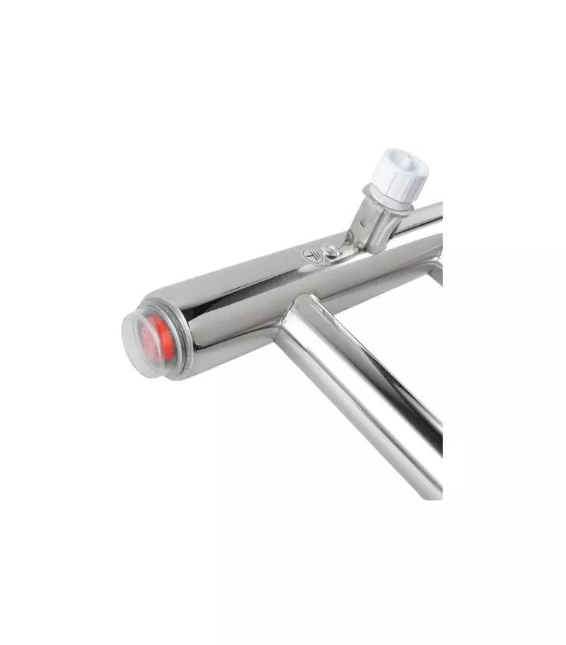 Aqua Round Chrome Heated Towel Rack Back