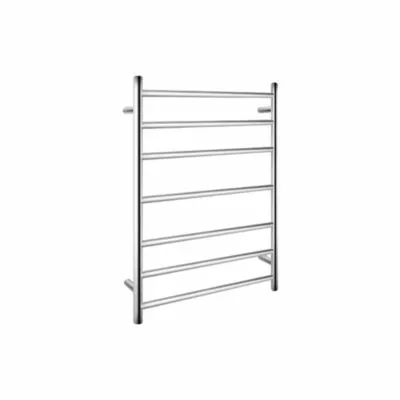 Aqua Round Chrome Heated Towel Rack 7 Bars (3+1+3)