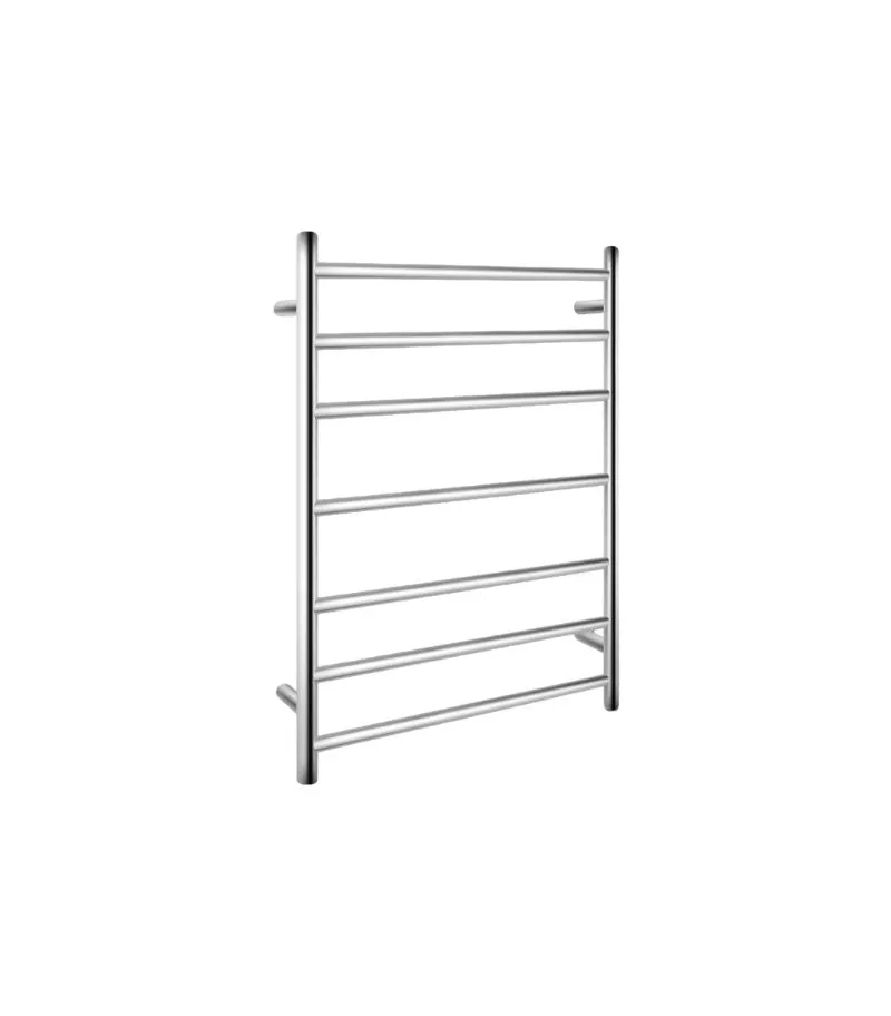 Aqua Round Chrome Heated Towel Rack 7 Bars (3+1+3)
