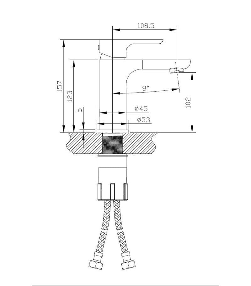 Specification For Luxus Basin Mixer