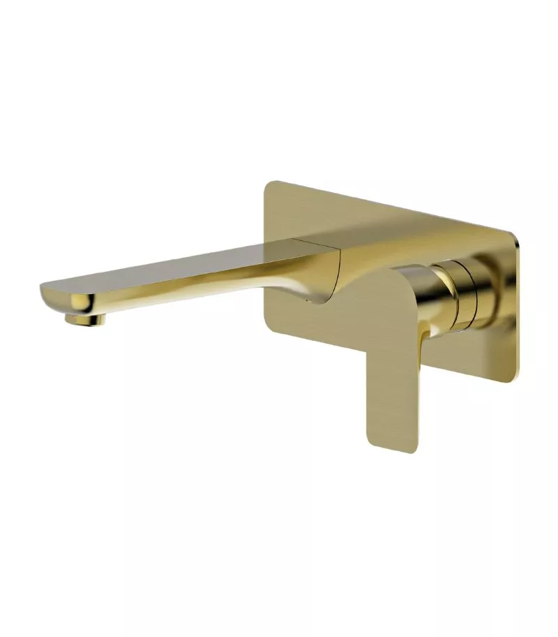 Luxus Wall Mounted Basin/Bath Mixer - Brushed Gold