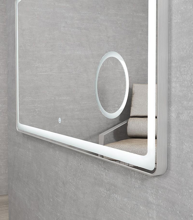 Avalon 900mm x 700mm Brushed Silver Frame LED Mirror