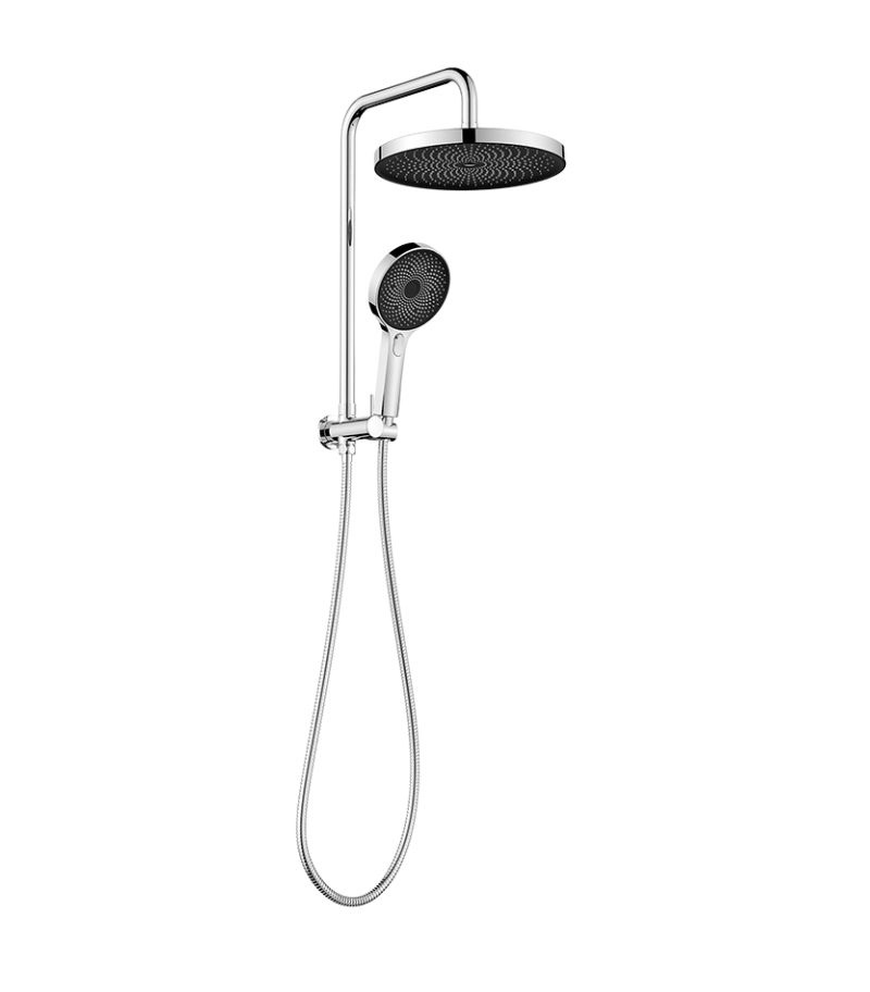 Gabe Chrome Twin Shower Without Rail