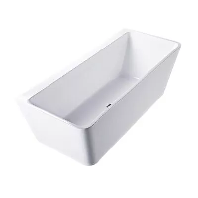 Orion Back To Wall Freestanding Bath - Gloss White