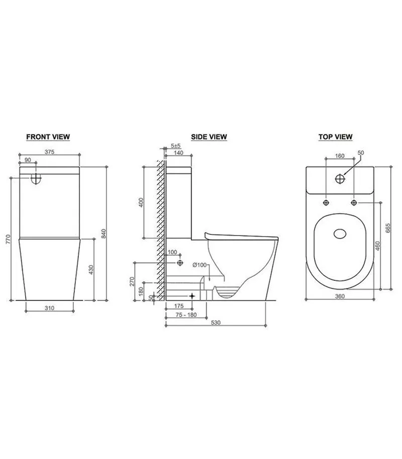 Feanza Gloss White Tornado Wall Faced Toilet Suite Specification Feanza Gloss White Tornado Wall Faced Toilet Suite Specification