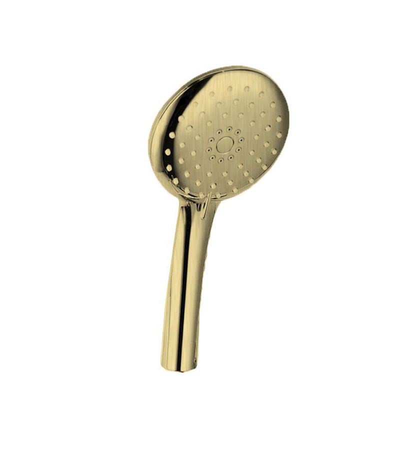 Loui Brushed Gold Round Handheld Shower Head