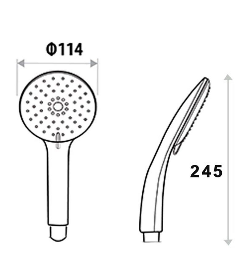 Specification For Loui Round Handheld Shower Head