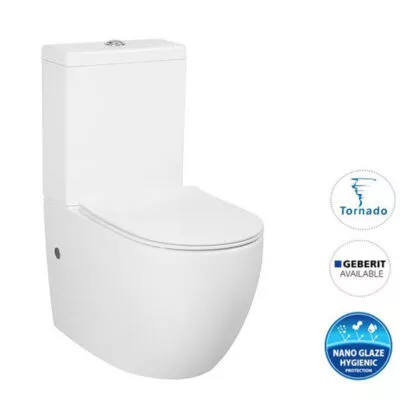 Voghera Gloss White Tornado Wall Faced Toilet Suite