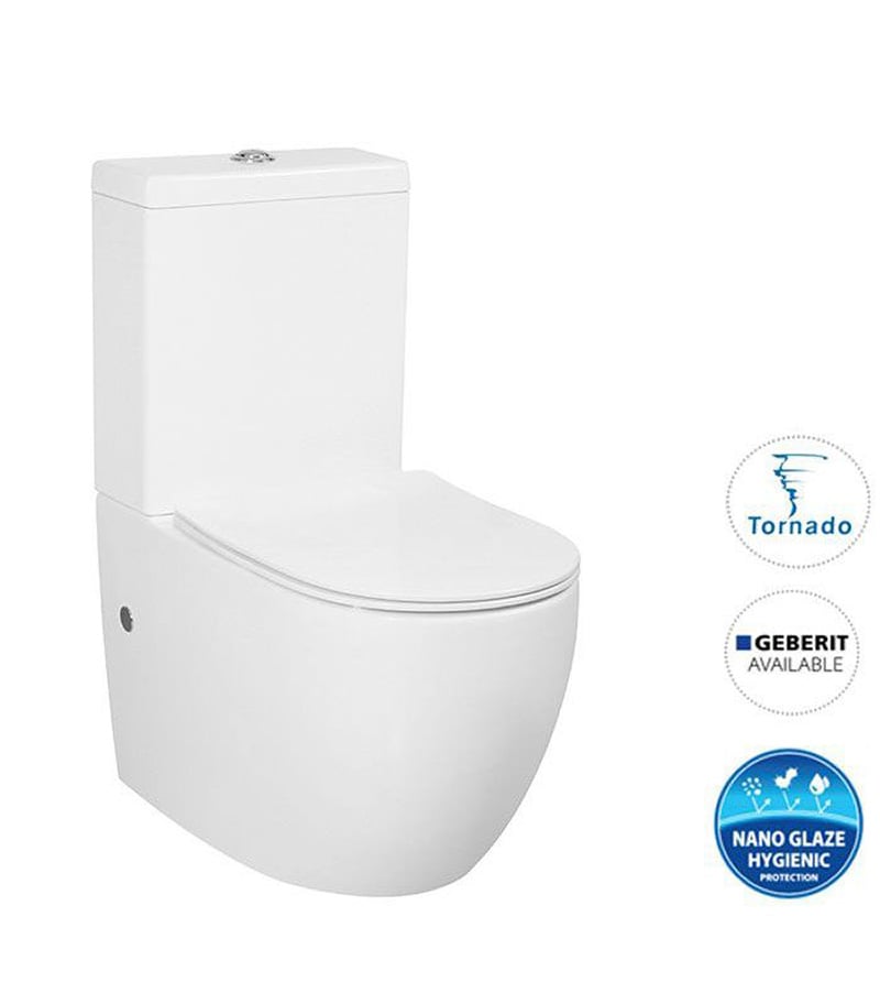 Voghera Gloss White Tornado Wall Faced Toilet Suite