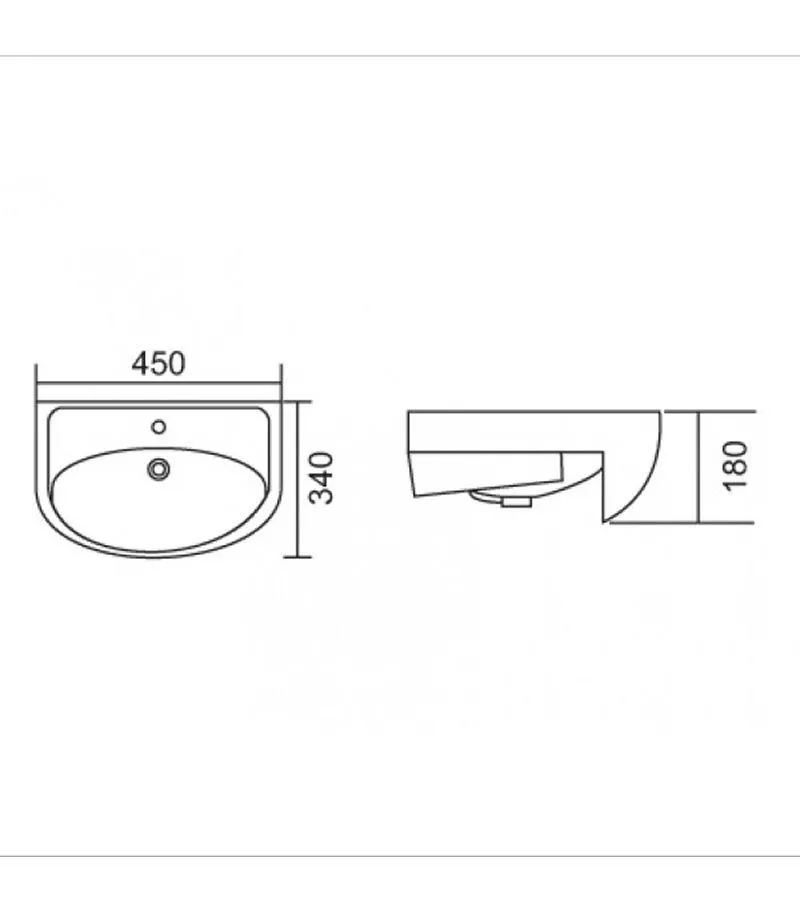 450mm x 310mm x 900mm Reno 1 Ensuite Ceramic Top Vanity Unit