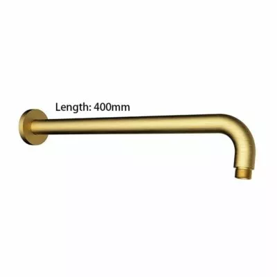 Cora Round Brushed Gold Shower Arm 400mm