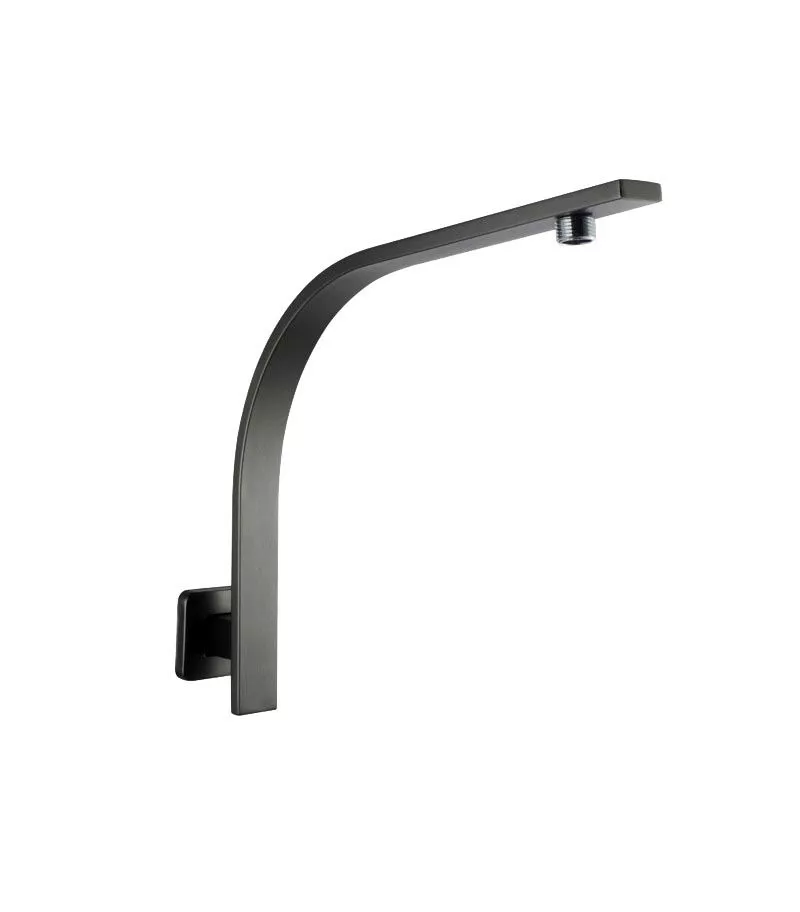 Aqua Square Gunmetal Grey Gooseneck Shower Arm