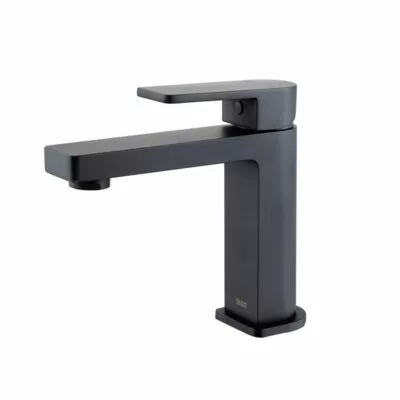 IKON Flores Matt Black Basin Mixer