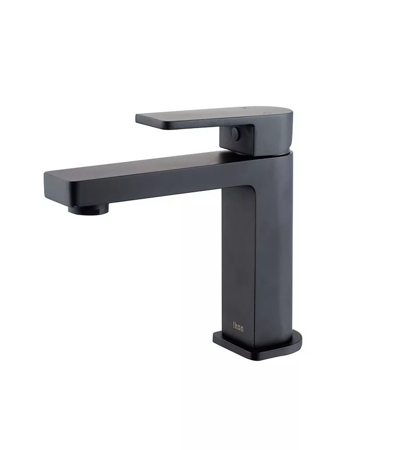 IKON Flores Matt Black Basin Mixer