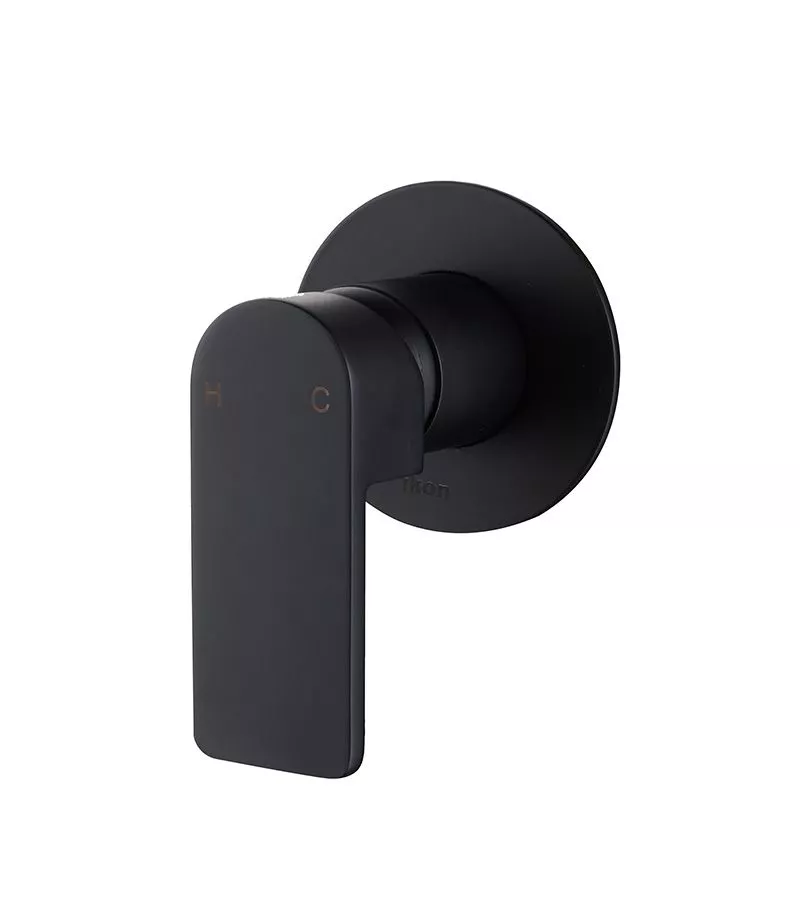 IKON Flores Matt Black Wall Or Shower Mixer