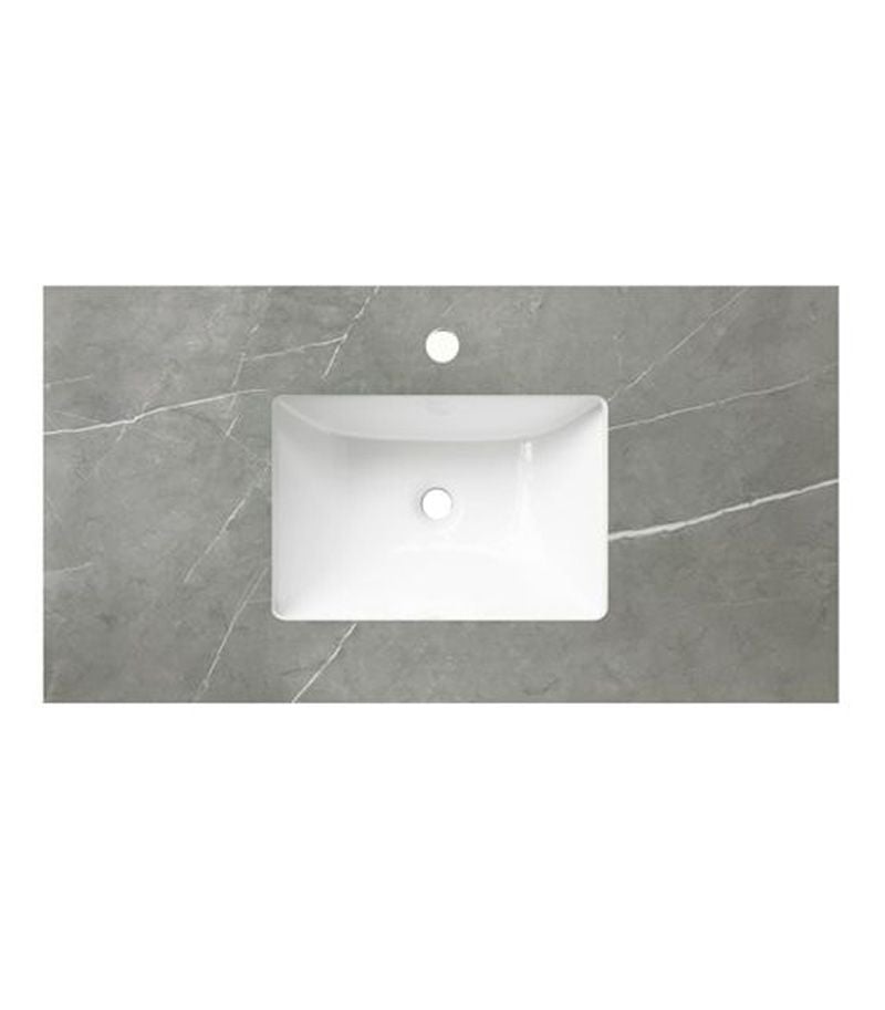 Rock Plate Stone 600mm Undermount Amani Grey Vanity Top 15mm Thickness