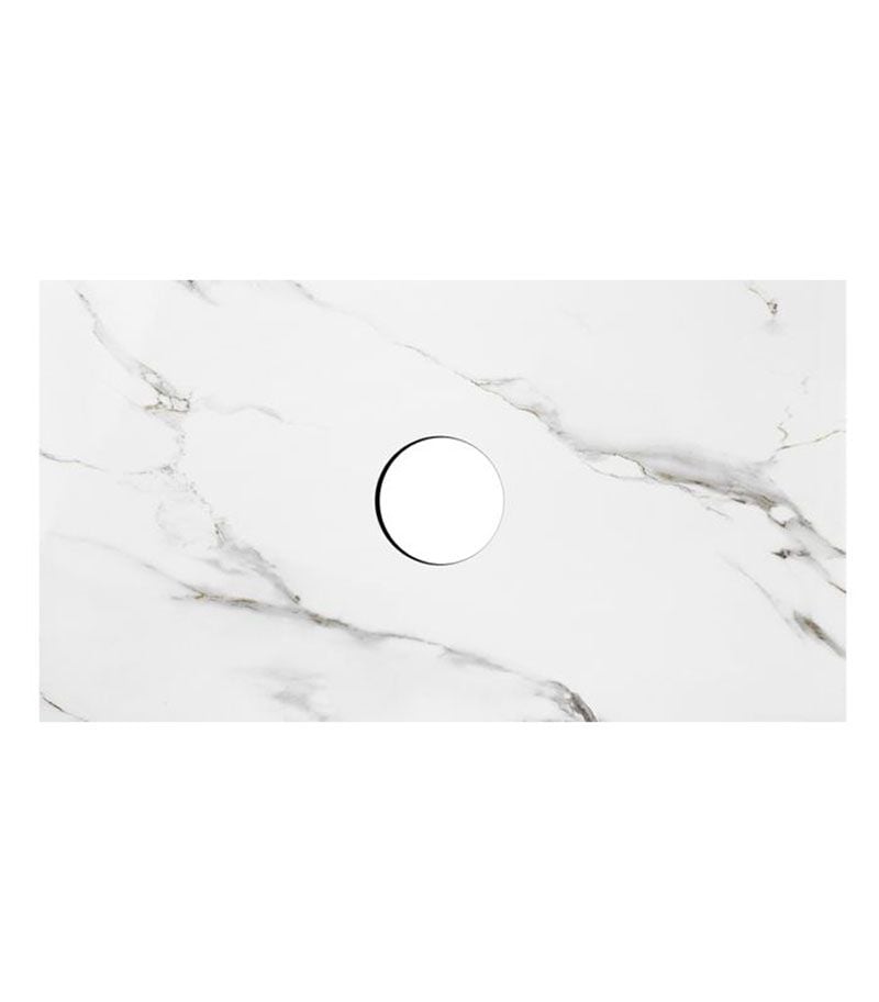 Rock Plate Stone 600mm Above Counter Mont Blanc Vanity Top 15mm Thickness - With Basin hole