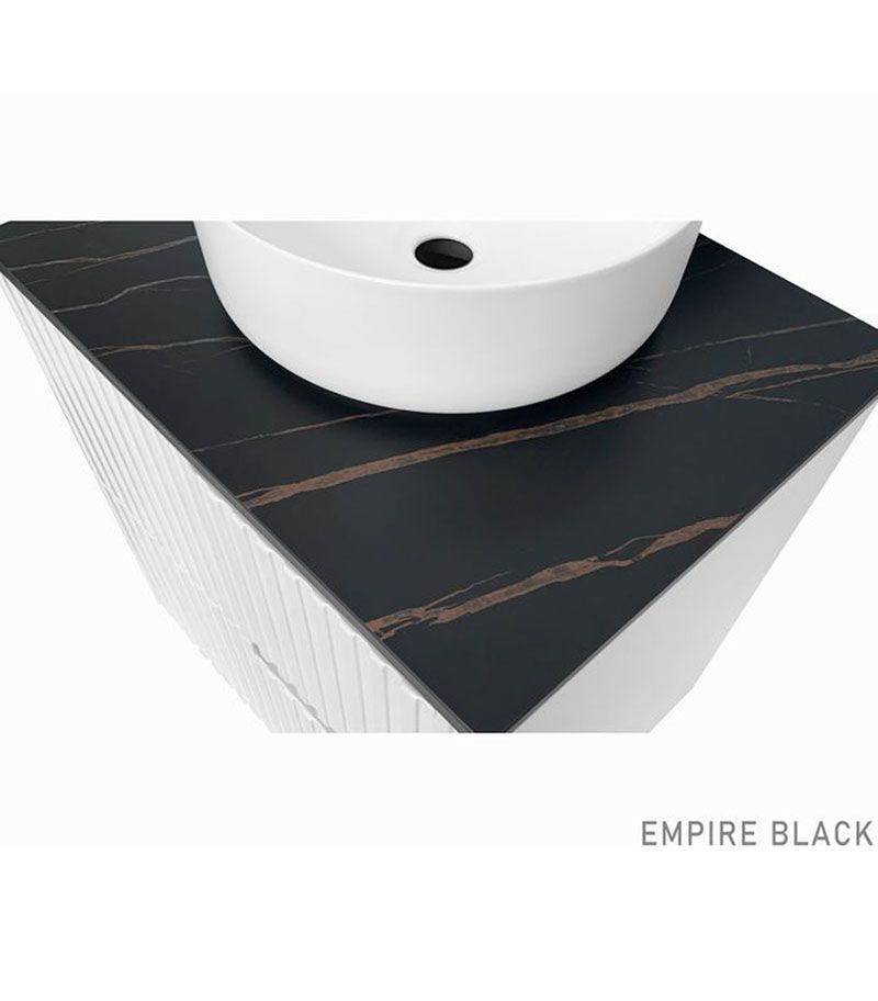 Rock Plate Stone 1200mm Single Bowl Above Counter Empire Black Vanity Top 15mm Thickness