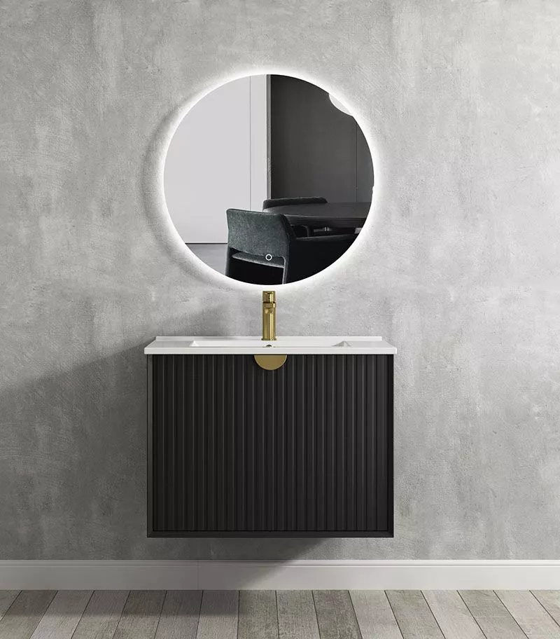 Marlo Matt Black 750mm Plywood Wall Hung Vanity