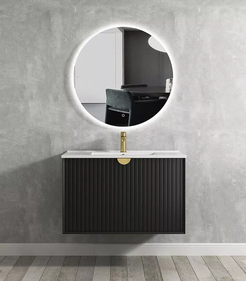 Marlo Matt Black 900mm Plywood Wall Hung Vanity