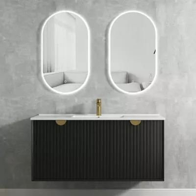 Marlo Matt Black 1200mm Single Bowl Plywood Wall Hung Vanity