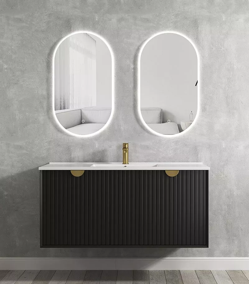 Marlo Matt Black 1200mm Single Bowl Plywood Wall Hung Vanity