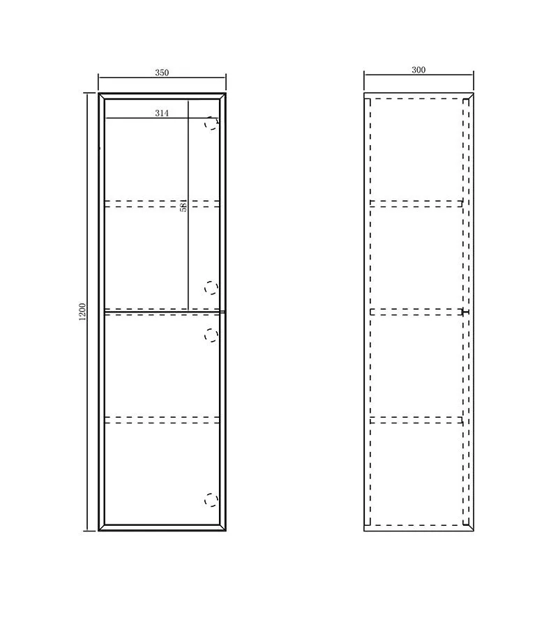 images E-RENOVATION | Tallboys | Marlo Matt Black Wall Hung Tallboy - 3