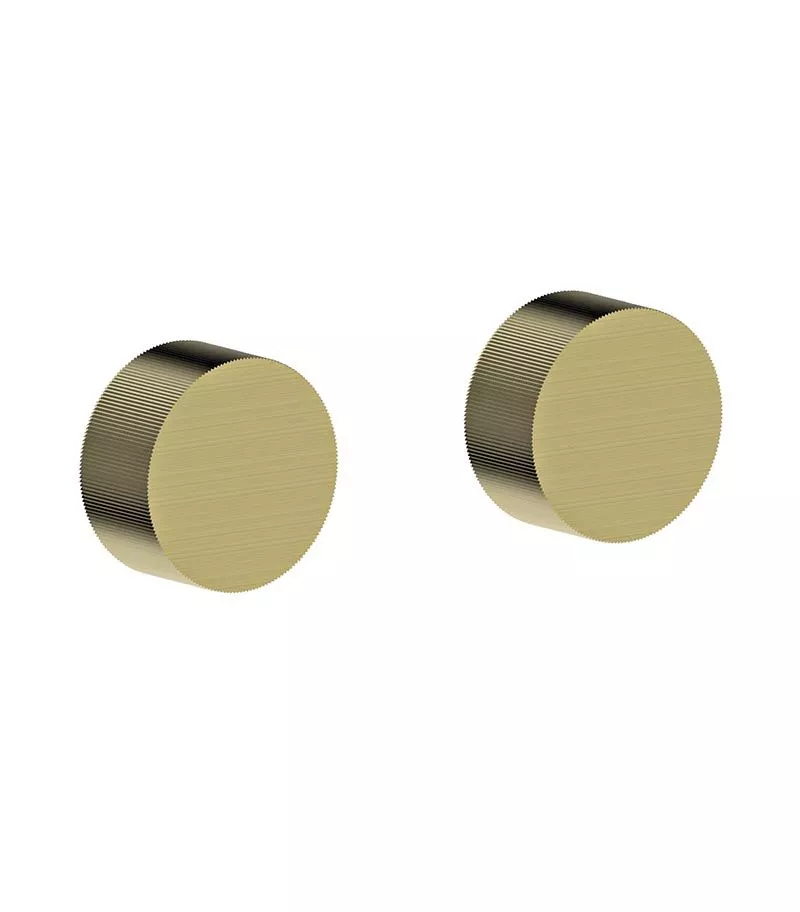 Qi Rund Brushed Gold Wall Top Assembly