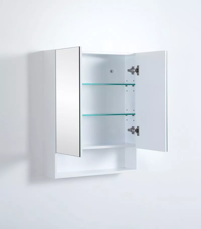 Fremantle Matt White PVC 600mm X 750mm Shaving Cabinet Fremantle Matt White PVC 600mm X 750mm Shaving Cabinet